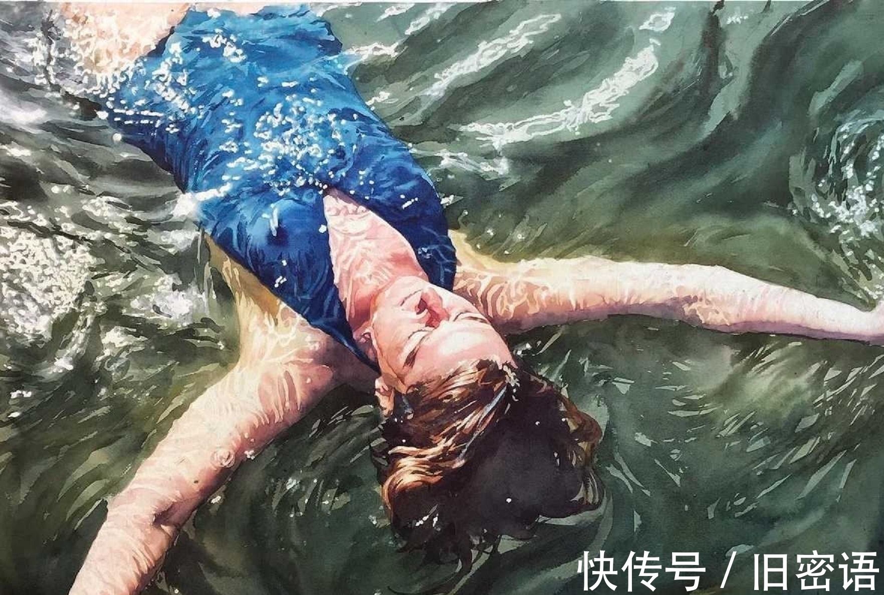 人体肖像画#婀娜妩媚，水色交融——贝卡里令人赞叹不已的人体肖像画