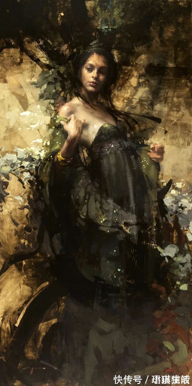 油画#艺术家杰里米·曼恩的油画,颜色既生动又大气!