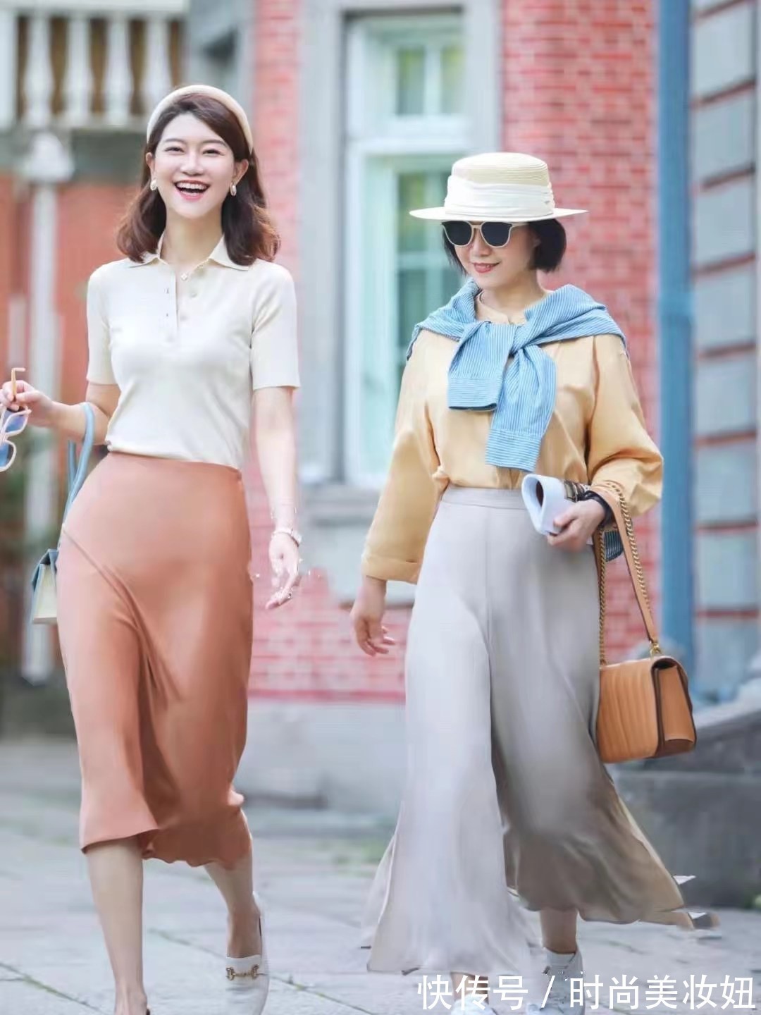 平顶帽|50岁女人别总是穿“大妈”款,这位妈妈穿搭真高级,值得学习
