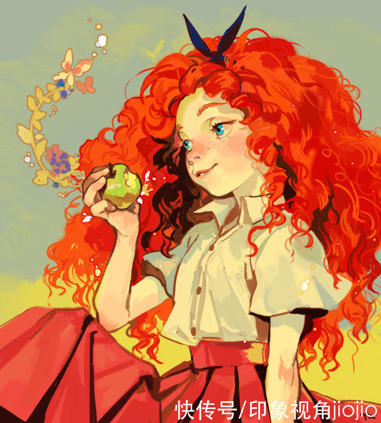 插画师#画风轻盈的少女插画,将人物刻画的生动,有着独特的美感