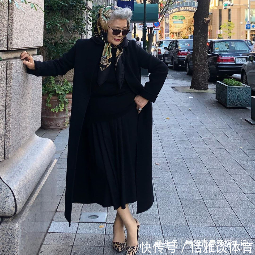 亮色系|日本82岁奶奶火了,身材发福但穿衣简约时髦,网友:比穿旗袍好