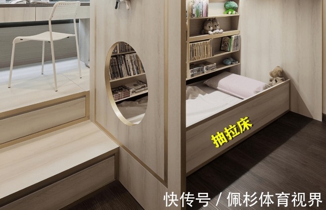 床铺|别再整什么上下铺了，现在都流行二合一设计，1房5用挤出10㎡收纳