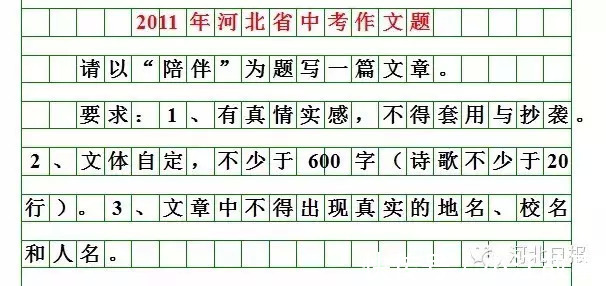 题目|河北2021中考作文题来啦！你会怎么写