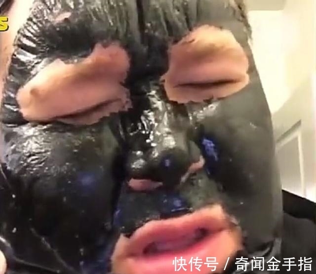 面膜|男子错把黑头贴当面膜,整个过程“怀疑人生”的脸