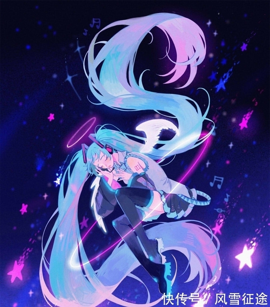 画面|魔法少女系列插画,甜美温柔的画风,画面美好且奇幻