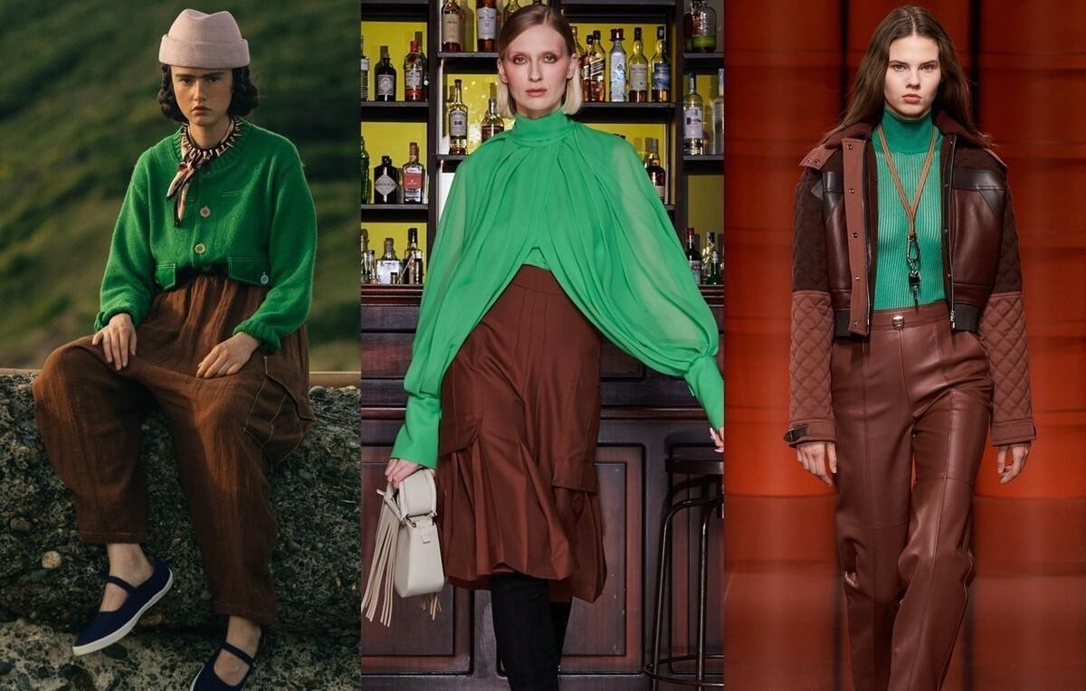 包包 谁说圣诞只能穿红色? 圣诞树的颜色见过没? 绿+棕的搭配也超时髦