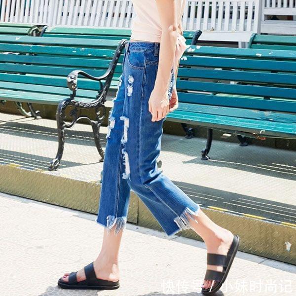 潮裤|夏季遮肉潮搭,气质上衣+显瘦潮裤,时髦减龄有气质