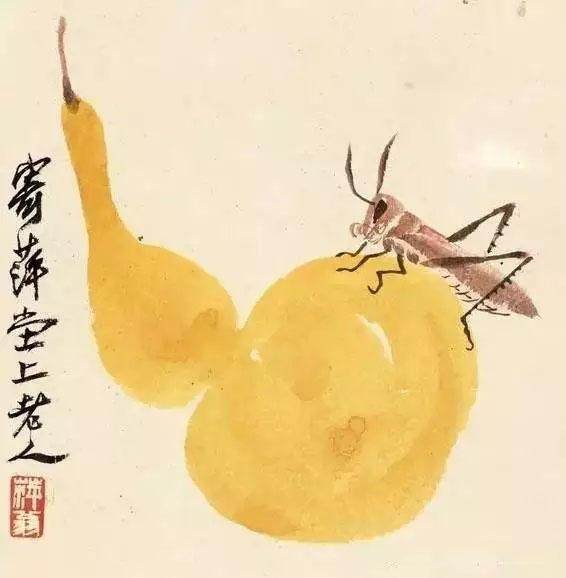 葫芦图$齐白石传人、齐良芷弟子-少白汤发周趣谈:《葫芦》缘何让齐白石称为天籁?