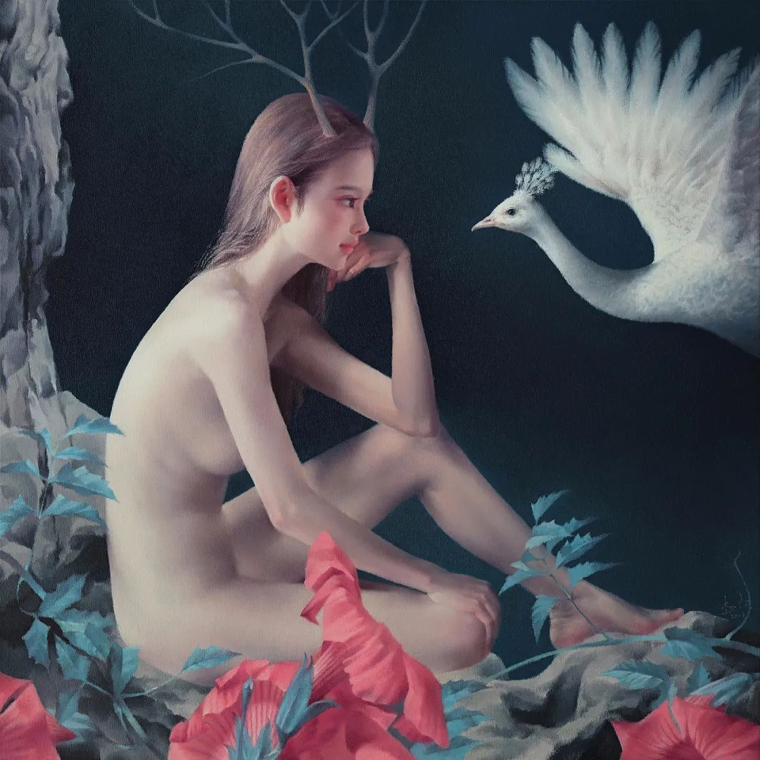 杨超@杨超:人体油画唯美而清雅脱俗,画出了东方女子的纯净与圣洁