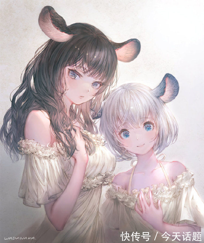 猫耳娘|这位画师画的兽耳娘好特别啊,老鼠耳朵驴耳朵都有