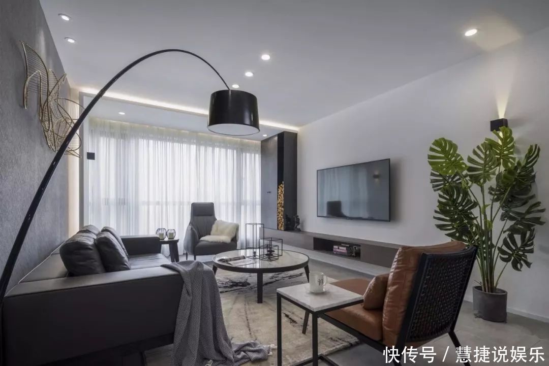 简约|33款高级灰的客厅,简约空间的高级感
