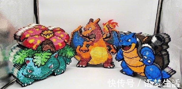 像素|用棉签画出《精灵宝可梦》,自带3D立体效果,完美还原童年像素风