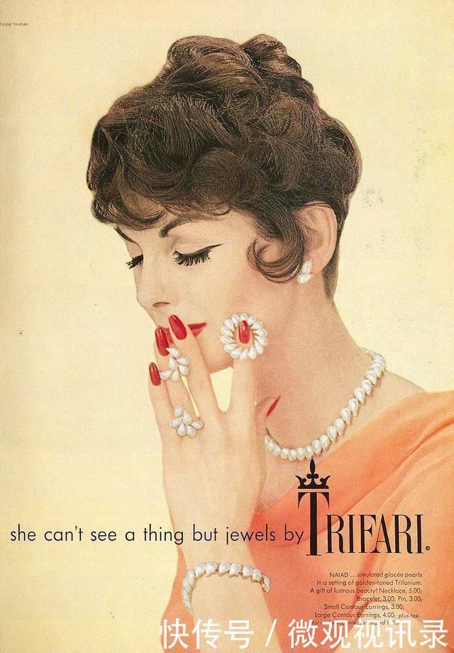 优雅|上游时尚|上世纪的珠宝海报,延续着时光的璀璨优雅
