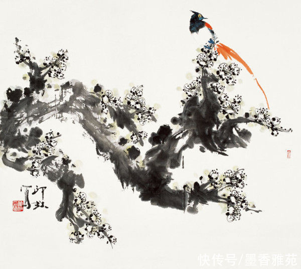 花鸟画|当代画家萧朗精品花鸟画作品欣赏