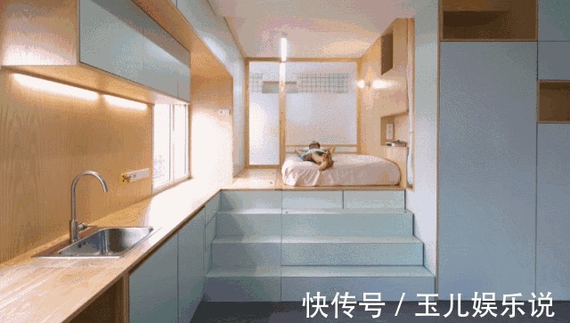 设计师|国外35㎡公寓,设计师脑洞大开,还是头一次见,储物空间真是一绝