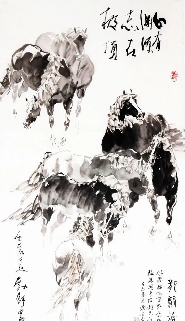 人观|他笔下的骏马,作品不落俗套,让人观之如闻其声
