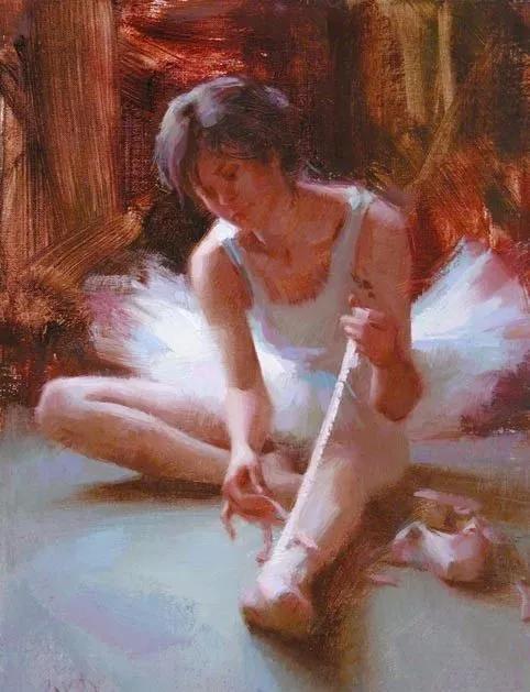 油画作品|好久没见过这么准的造型了,她的用色也超扎实!