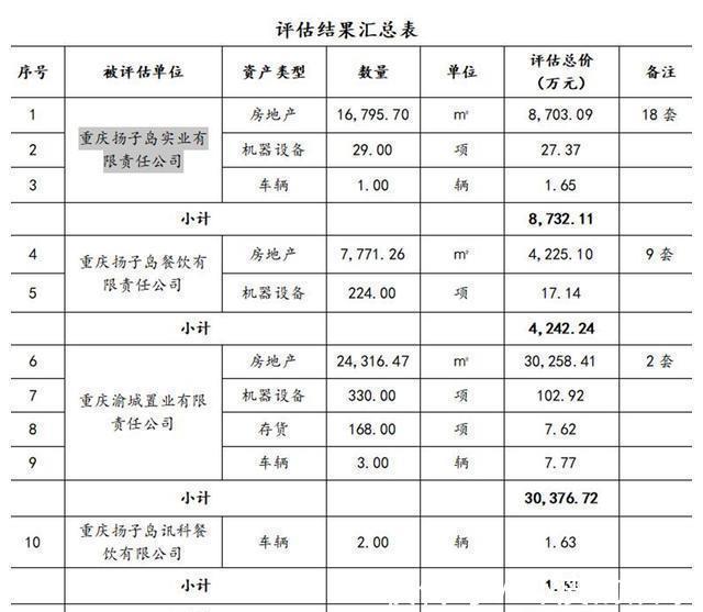 艾瑞君|重庆渝城置业宣告破产，扬子岛酒店被2亿拍卖，资产估值超过4亿