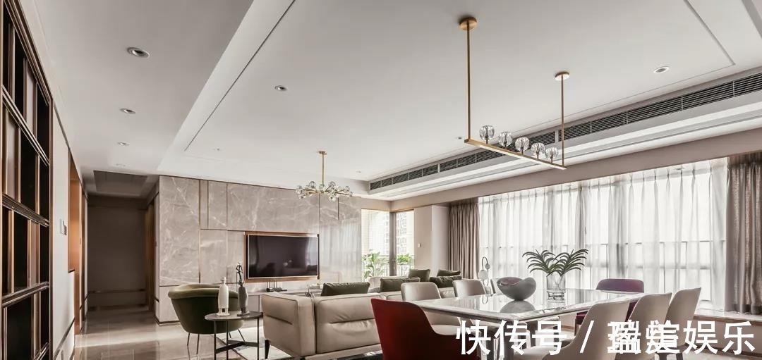 客餐厅|206平轻奢大宅,一进屋就被吸引了每寸空间都散发着优雅气息