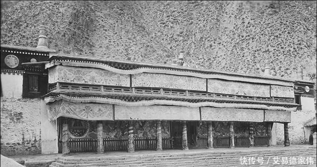 新晋|1925年甘肃夏河拉卜楞寺近照,闻思学院经堂与大厨房景象