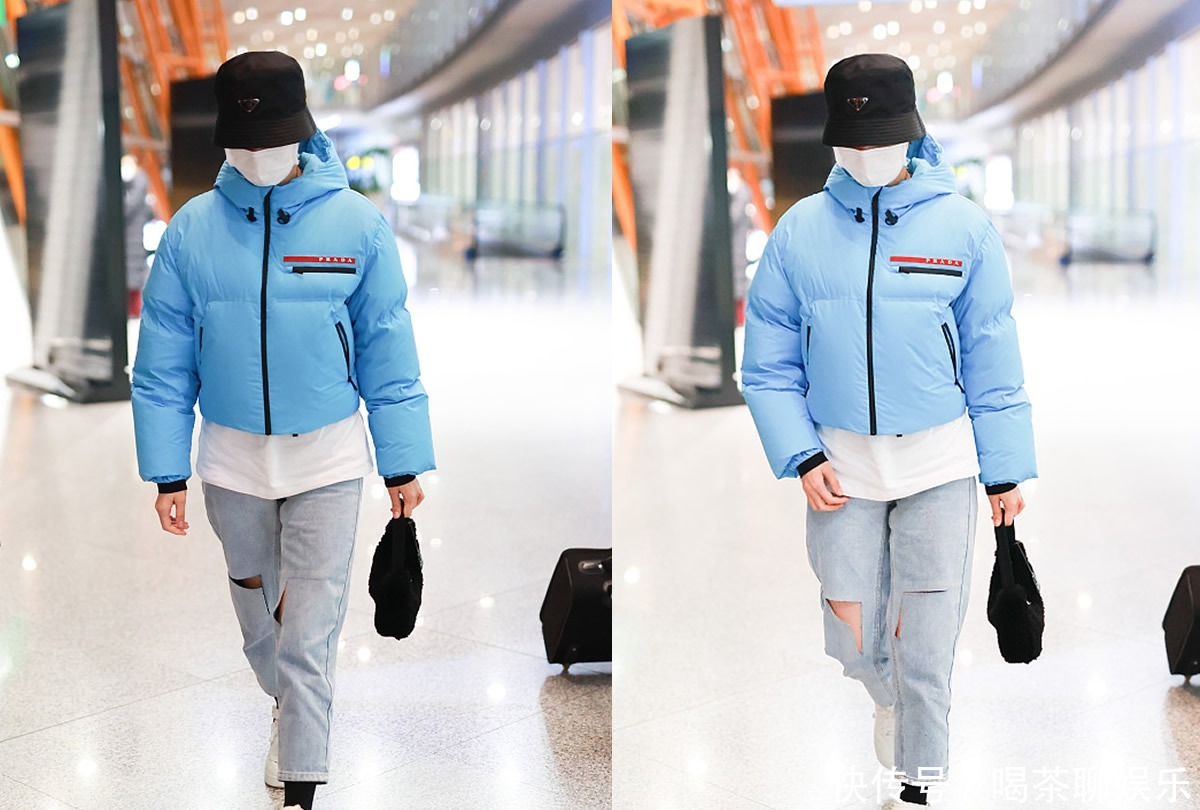 晴空|还在穿黑白灰?婴儿蓝色太好看了,配白色清新的像冬日的晴空