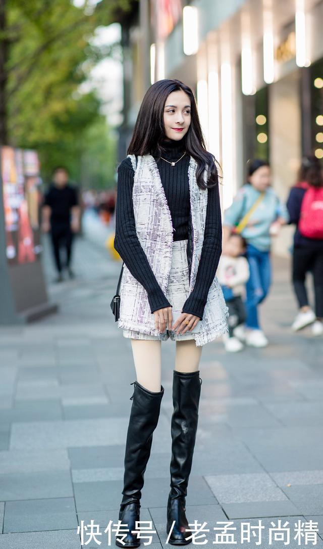 冬天的靴子怎么选? 美女选择过膝长靴, 显高显瘦、时髦又暖和