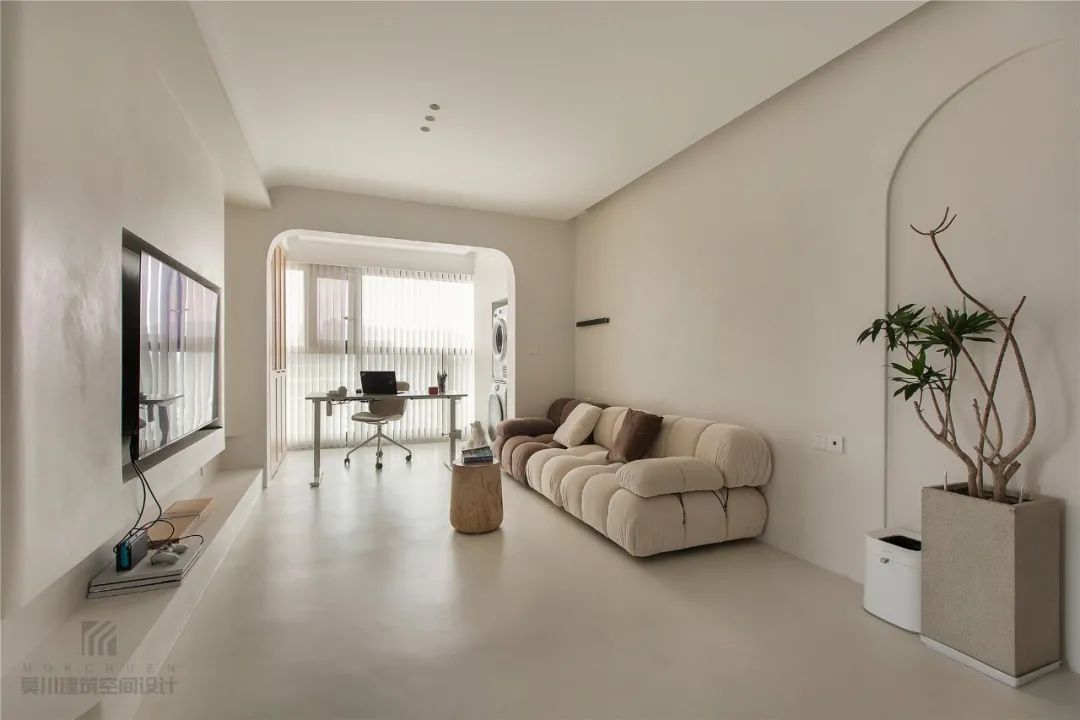 布置|90㎡现代侘寂风,极简的空间,优雅的线条,舒适的软装