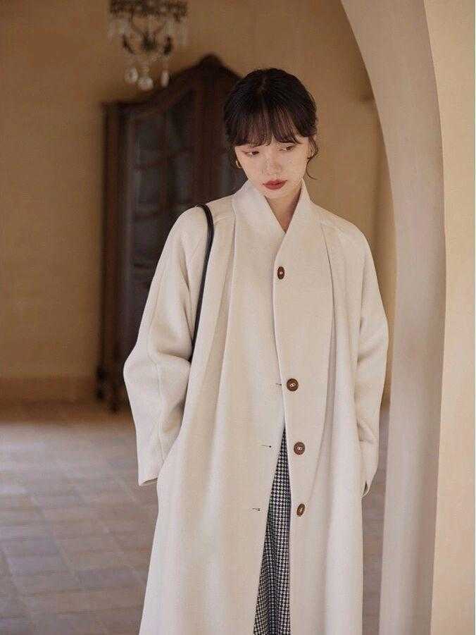 卡其色|这个冬季岂会无衣,肉桂粉大衣清新淡雅