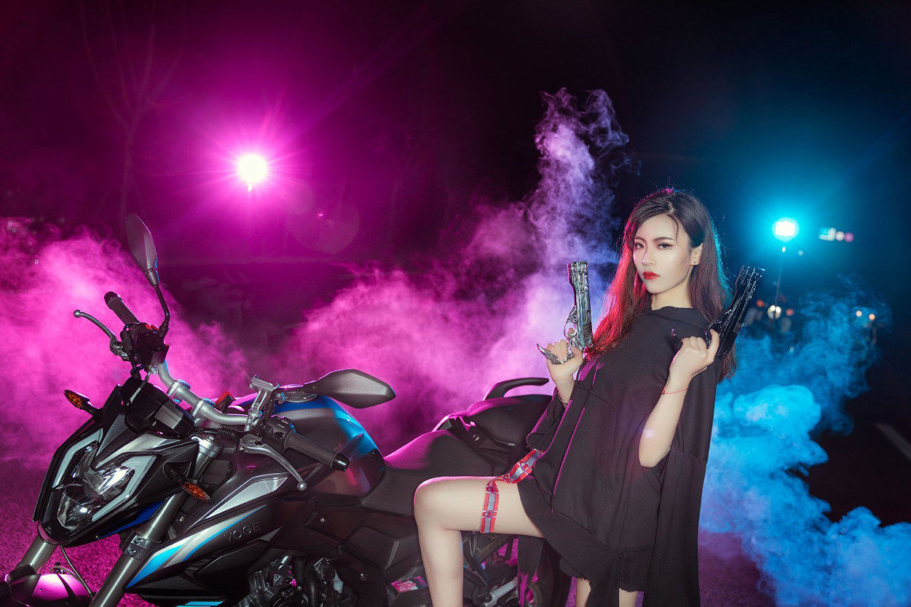 蝉女|蝉女廖兮 机车少女cosplay