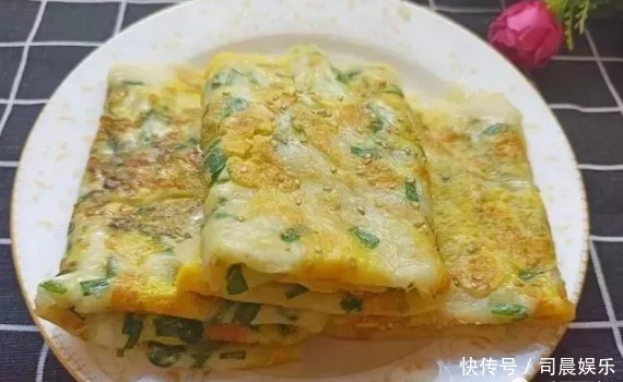  超级简单早餐饼最快的做法5分钟搞定，松软可口