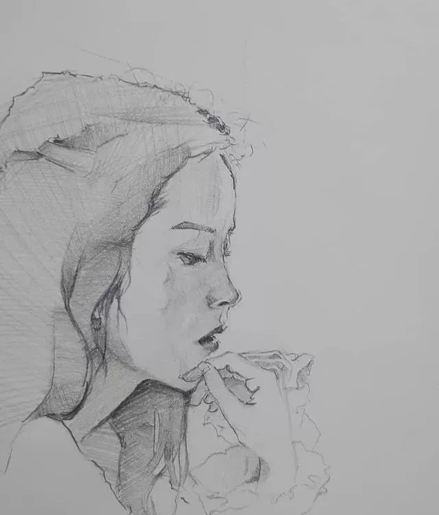 素描##尚唯美画室#大气的素描就是抓住大关系之后,细节你随意