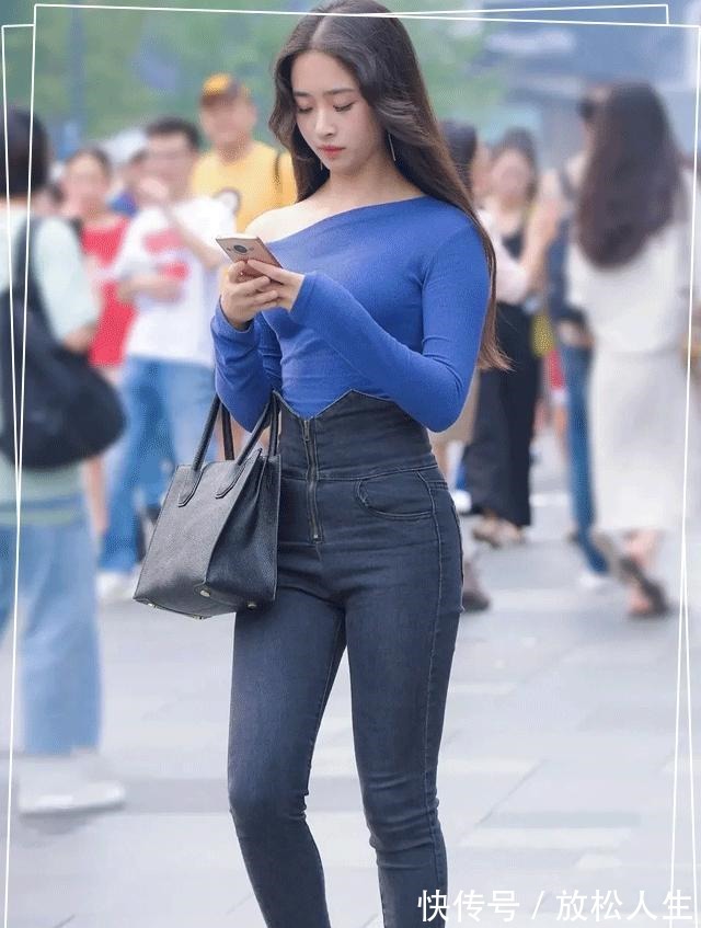 时尚|紧身牛仔裤,非常的随性自然,穿在身上绝对显高又显瘦!