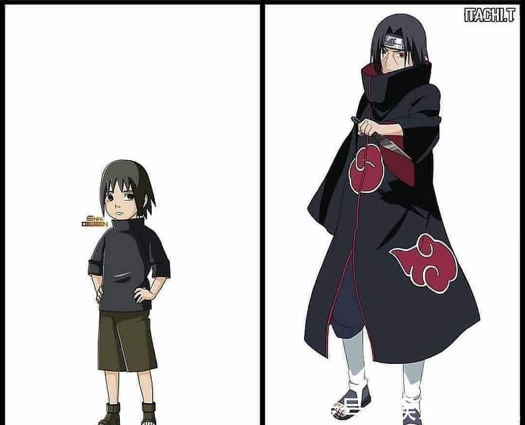 角色|《火影》角色成长变化,佐助从小帅到大,带土变化最大