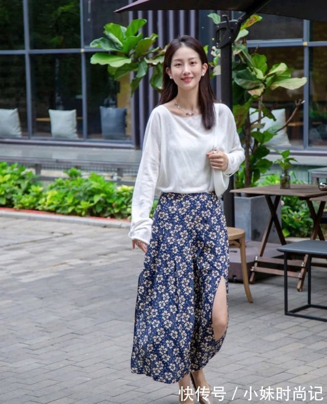 半身裙|早秋穿什么才好看?简约温柔的穿搭就很不错,减龄又有气质