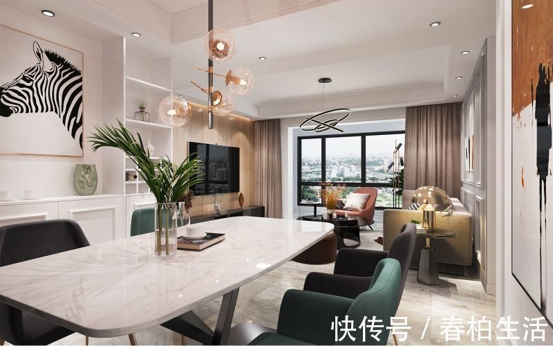 风格|四居室的房子多大面积好?19万元的现代风格设计说明