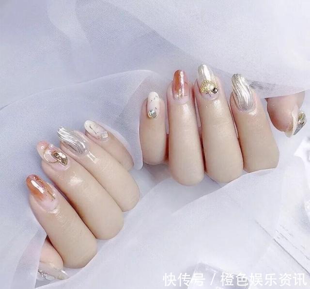 小仙女|4款水波纹美甲举手投足间,仙气十足,自带神秘感