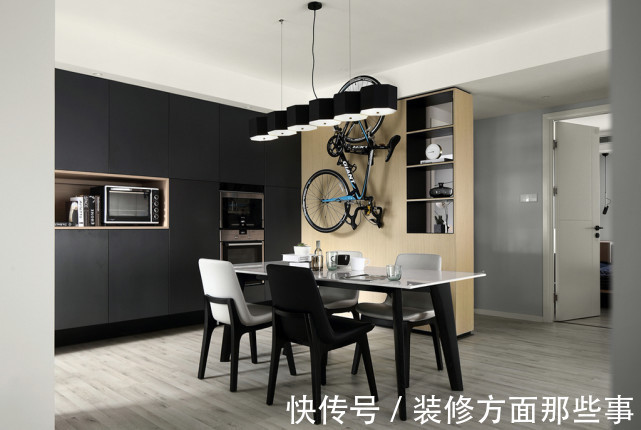 餐厅|115平现代风三居室,一个实用与时髦并存的空间