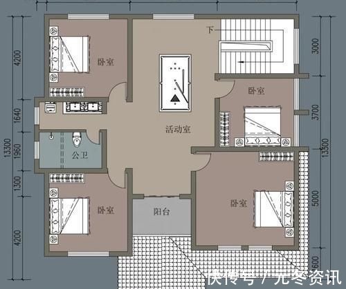 别墅|农村自建二层别墅，面宽13米有6室1厅，好看又实用，盖房就盖这样的