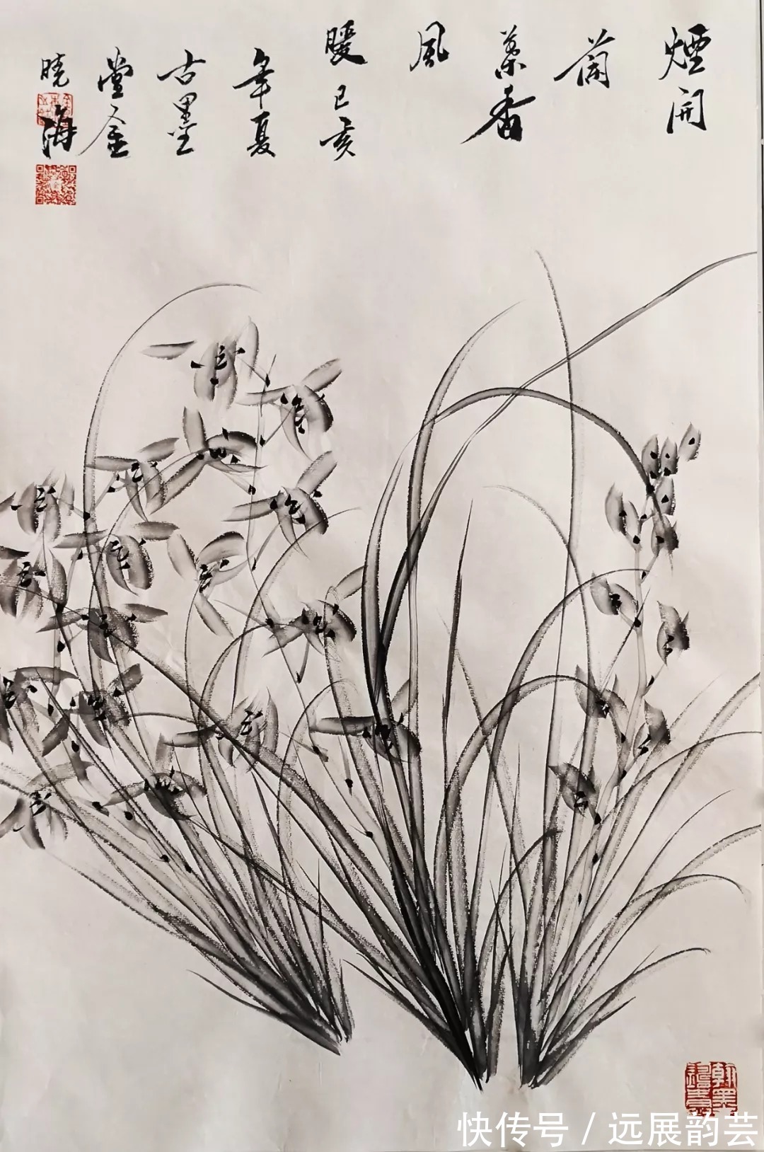 兰花#当代兰花才子——实力画家金晓海作品欣赏