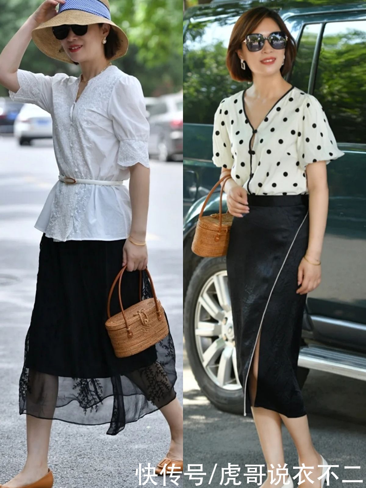 裙装|50岁女人半裙再多不如懂搭配，掌握4个小窍门，优雅气质还显年轻