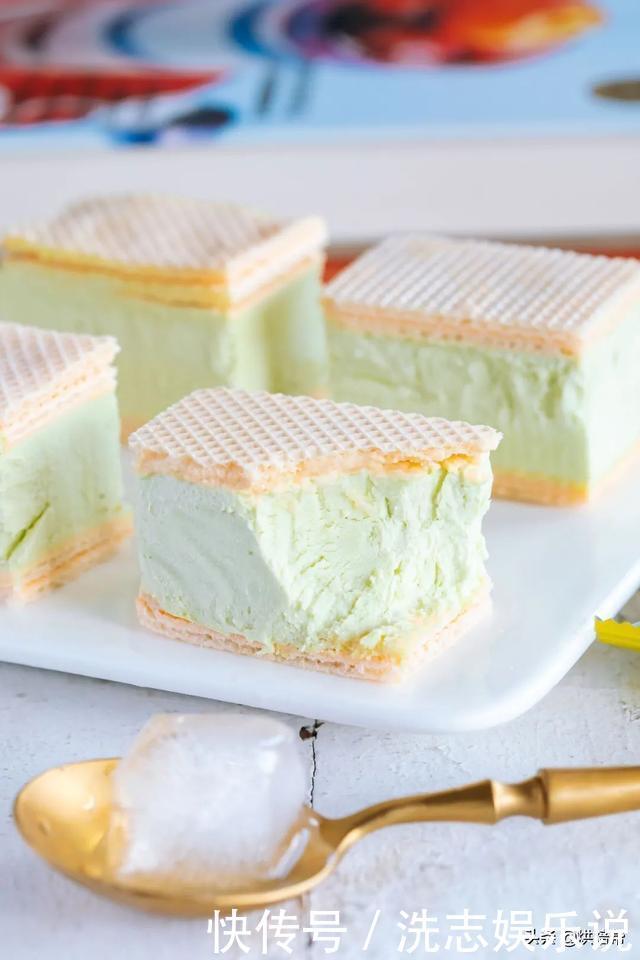 简单|制作超简单,这款开心果威化雪糕,让孩子放学回来赶走暑气