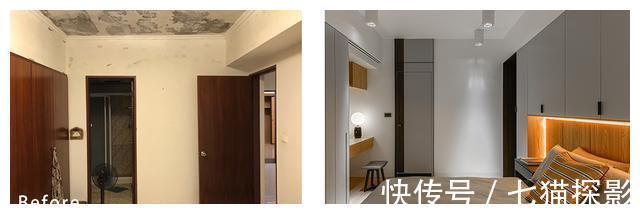 客厅|30年老屋华丽变身,99㎡,这么独特的玄关设计第一次见,太高级!