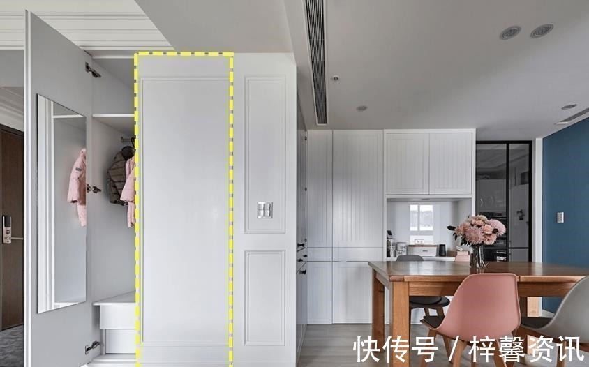 餐邊柜|儲物間這樣做:餐邊柜玄關柜留出1米2寬,足足2㎡,太會裝了