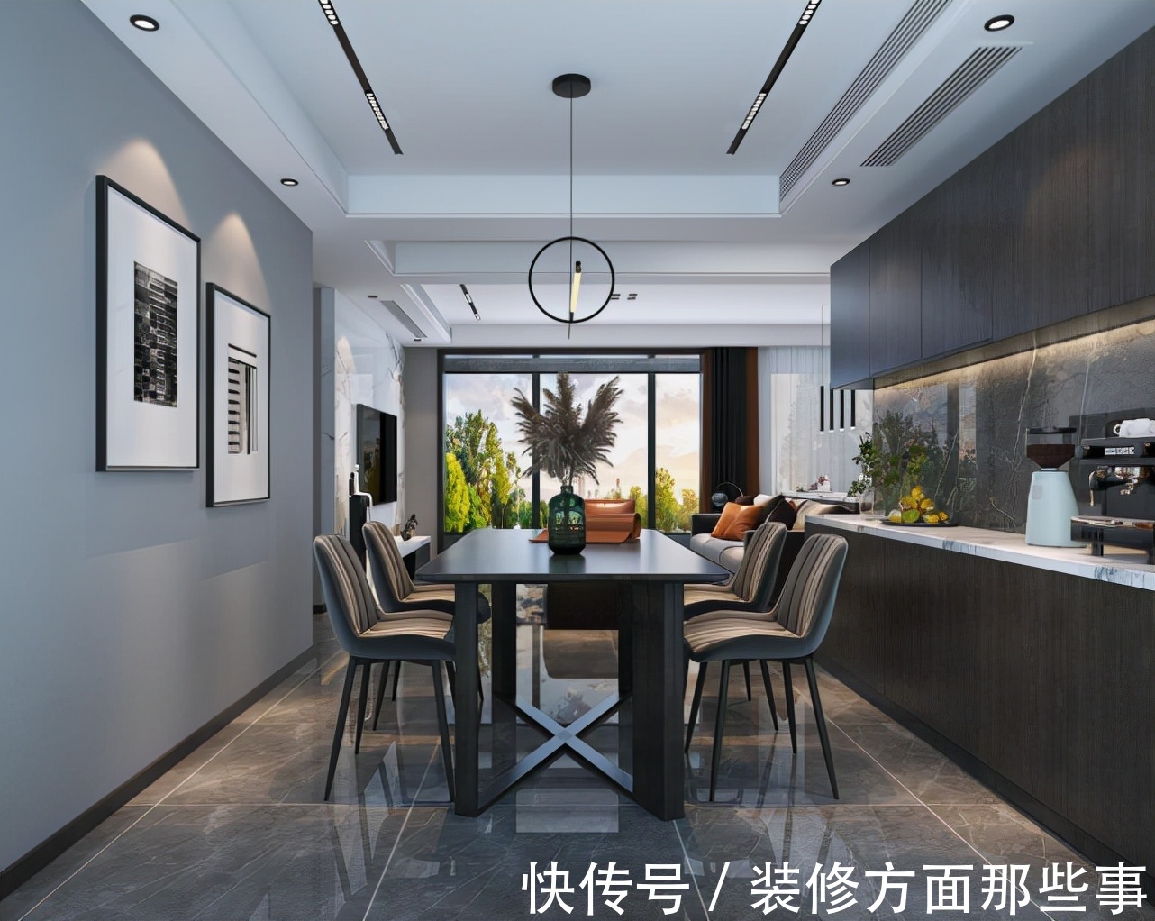 重金属|119平现代风三居室,既有现代的唯美也有重金属色彩的时尚美