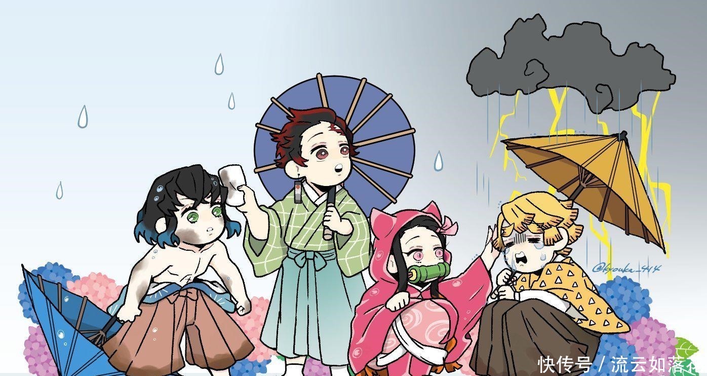 男主角|鬼灭之刃三大官配的幸福后代生活,为什么猪猪却在瑟瑟发抖