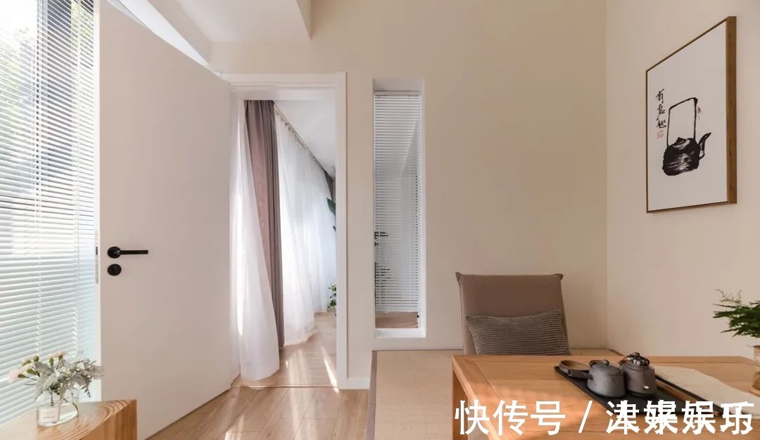 床头柜|103㎡现代简约,留白+原木+绿植,让生活悠闲舒适有故事