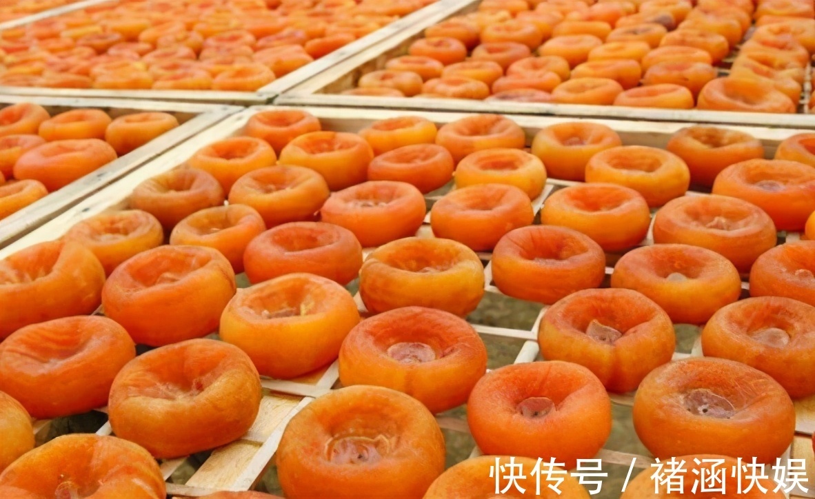 香甜|晒柿饼,直接晒就错了!多做2步,1周就能晒好,软糯香甜有嚼劲