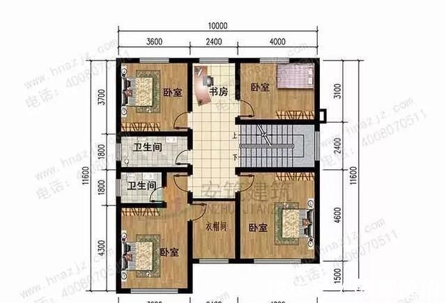 面砖|两款10X11三层农村别墅，造价30万左右，越看越喜欢的户型