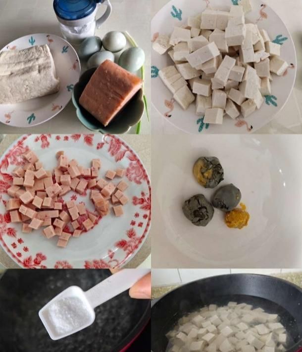 咸蛋黄豆腐煲,汤汁金黄浓郁,豆腐嫩滑,看着都流口水