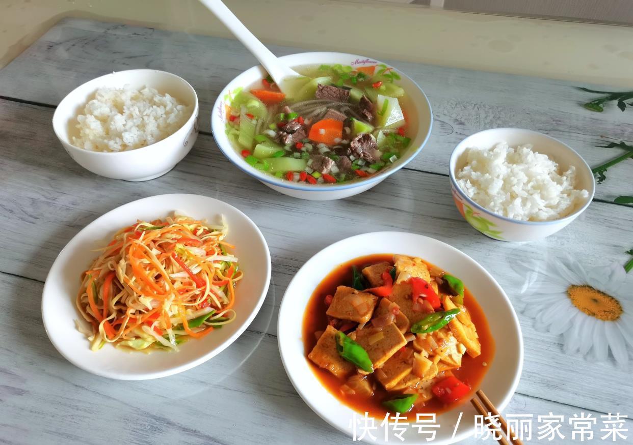 凉拌三丝|这样的午餐你喜欢吗?有肉有菜有汤,好吃不贵